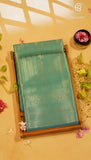 Aqua Blue Banarasi Tissue Silk Saree