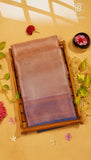 Light Pink and Royal Blue Banarasi Tissue Silk Saree