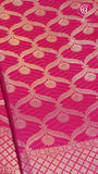 Rani Pink Banarasi Tissue Silk Saree