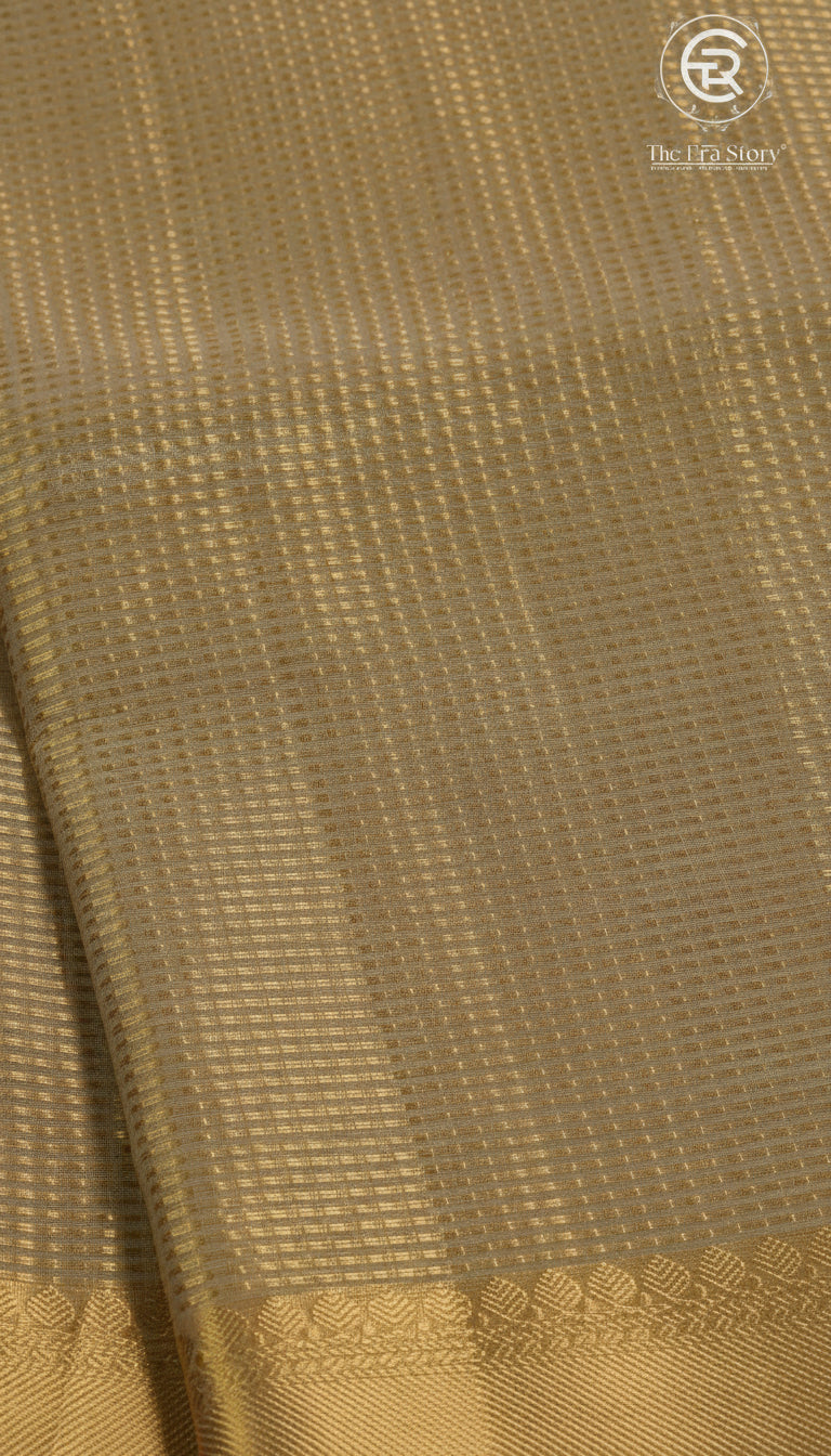 Gold and Silver Tissue Silk Saree
