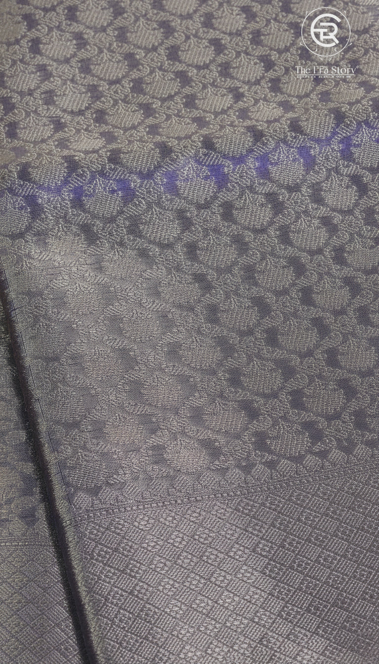 Lavendar Banarasi Tissue Silk Saree