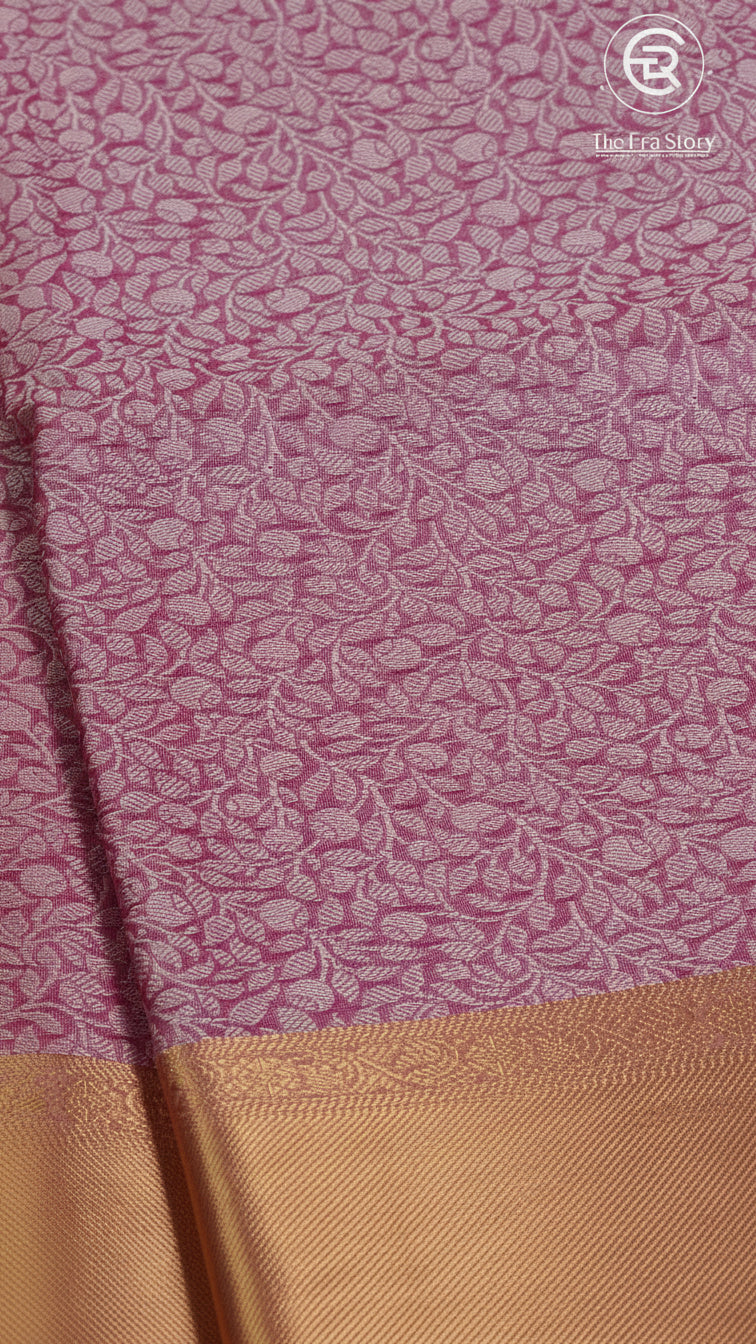 Lavender Pink Tissue Silk Saree