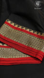 Black and Red Temple Narayanpet Handloom Cotton Saree