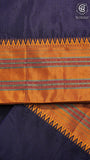 Blue & Yellow  Handloom Narayanpet Cotton Saree