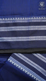 Blue & Black Handloom Narayanpet Cotton Saree