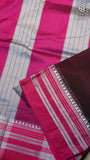 Maroon & Pink  Handloom Narayanpet Cotton Saree