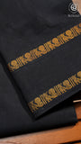 Black Peacock Sungadi Pure Cotton Saree