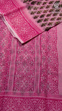 Pink Floral Kota Doria Summer Cotton Saree