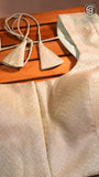 Pastel Green & Gold Zig Zag Patterned Designer Silk Blouse