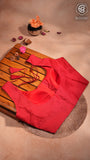 Red Sleeveless Silk Blouse