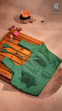 Green Sleeveless Silk Blouse