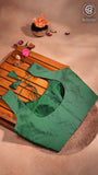 Green Sleeveless Silk Blouse