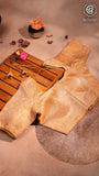 Rich Copper Gold Floral Designer Silk Blouse