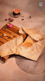 Rich Copper Gold Floral Designer Silk Blouse