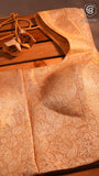 Rich Copper Gold Floral Designer Silk Blouse
