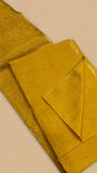Yellow Handloom Pure Zari Tissue Maheshwari Silk Saree