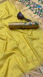 Yellow Paithani Silk Saree