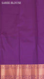 Forest Green and Purple Bridal Silk Gold Zari Woven Temple Border Menakari Patterned Kanchipuram Saree