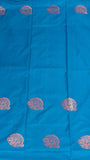Space Blue and Purple Kanchipuram Soft Silk Saree