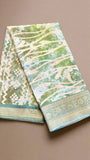 Moss Green Dual Color Abstract Pattern with Fancy Tassel Premium Dola Silk Saree